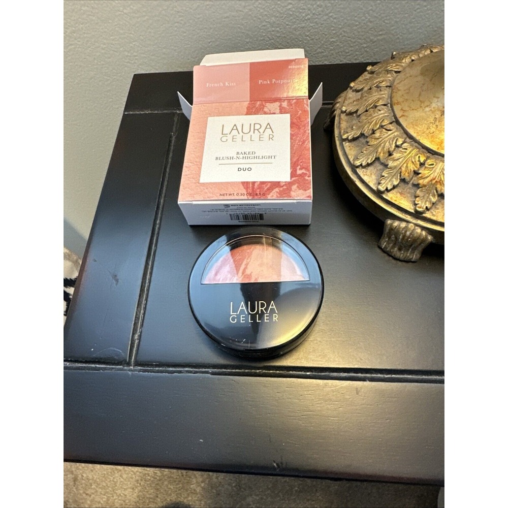 LAURA GELLER BLUSH & HIGHLIGHT DUO - PINK POTPOURRI /FRENCH KISS (Full Size/NWB) - Picture 6 of 7